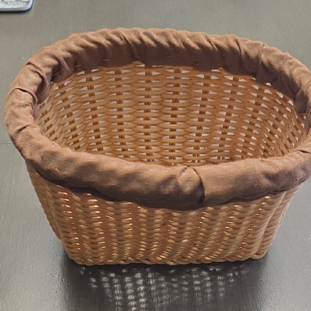 Brown Woven Basket with Liner